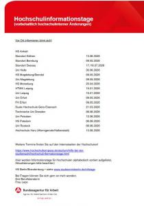 Hochschulinformationstage 2026